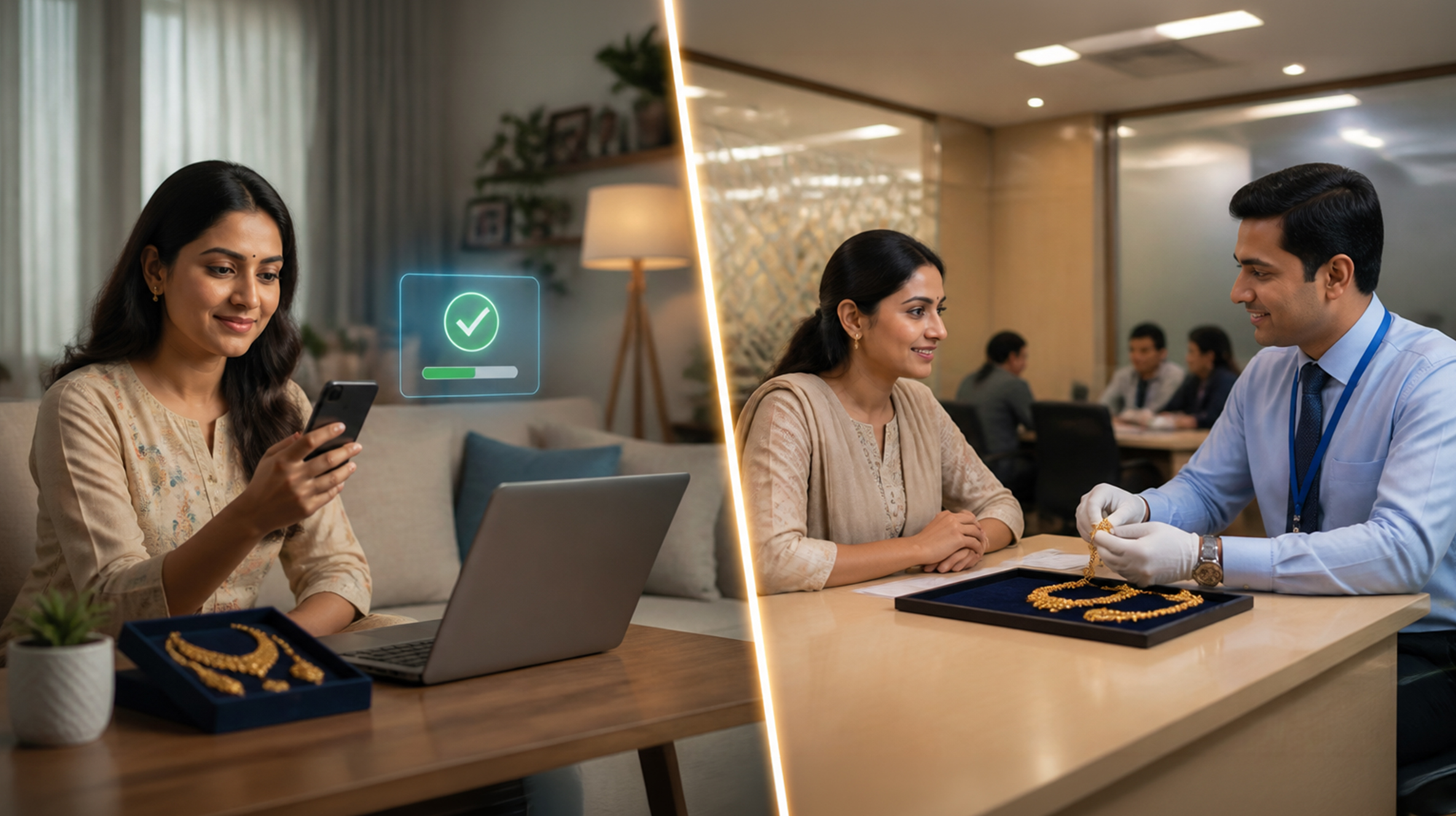 Online vs offline gold loan comparison