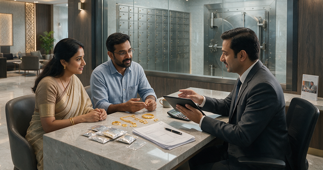 Gold loan locker facility - Secure vault storage for pledged gold jewellery